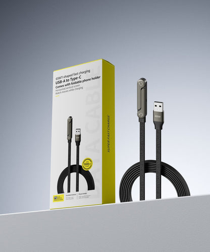 Fast Charging Foldable Bracket Data Cable