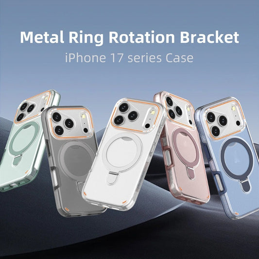 360 Rotation Stand Holder Magnetic Matte Phone Case For I-Phone 17 ranges